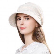 Mujer Summer Sun Girl Hat Visor Linen Bucket Packable Wide Brim Uv Cap Strap  eb-14425999